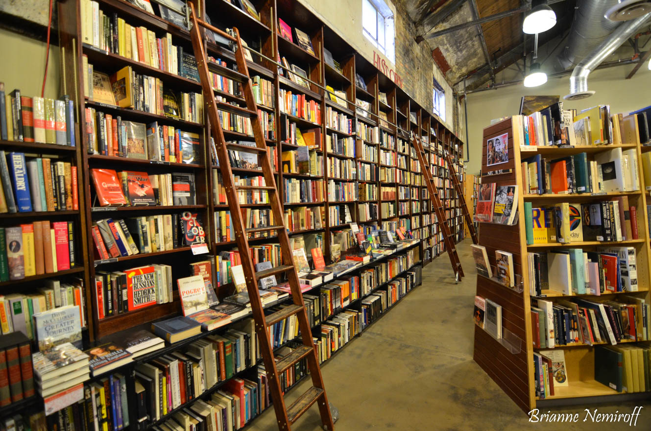 Shelves of books at Weller Book Works at Trolley Square in Salt Lake City