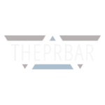website logo - the pr bar (white)
