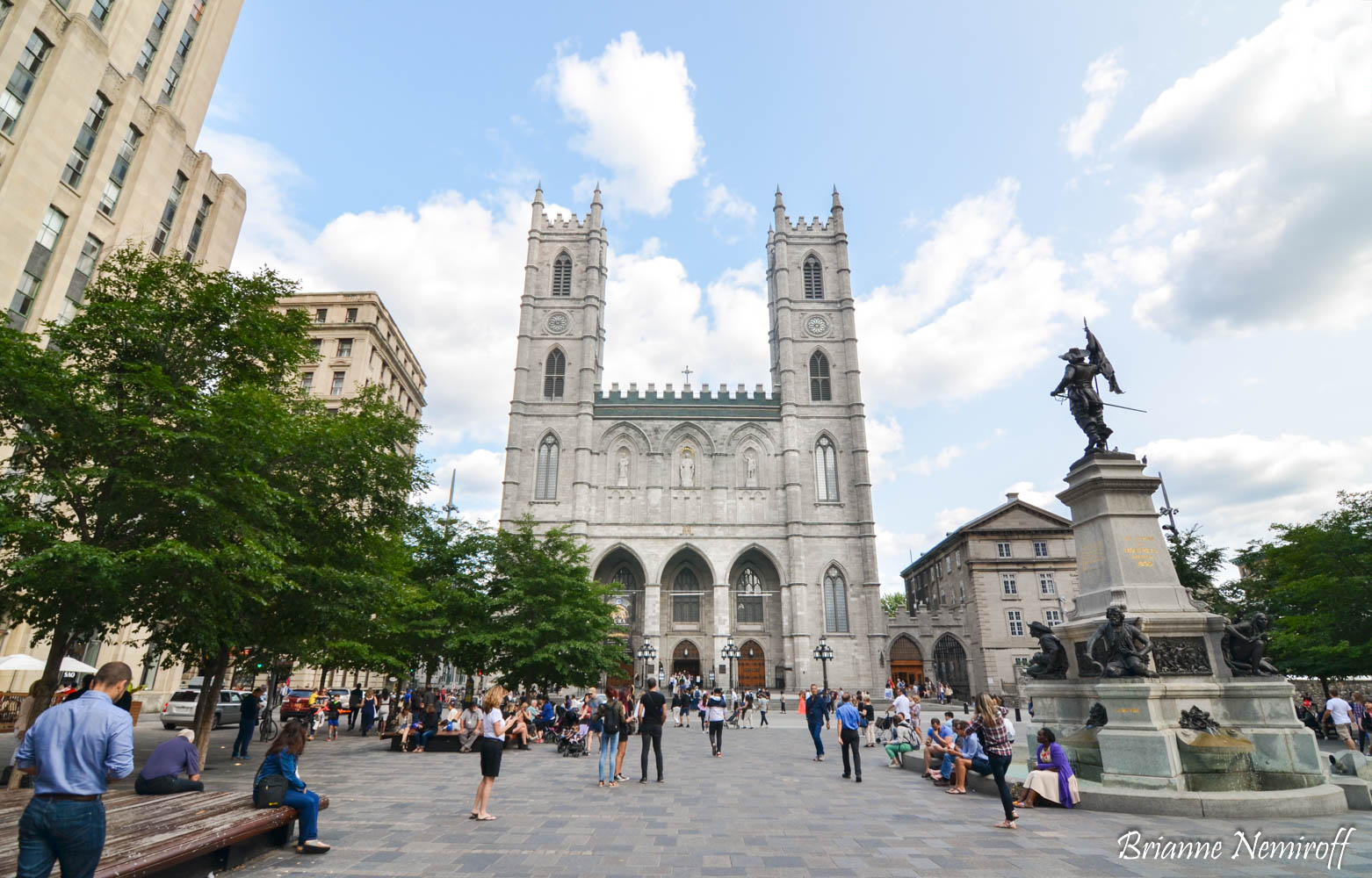 the outside of Notre-Dame Basilica of Montreal for post-pandemic travel