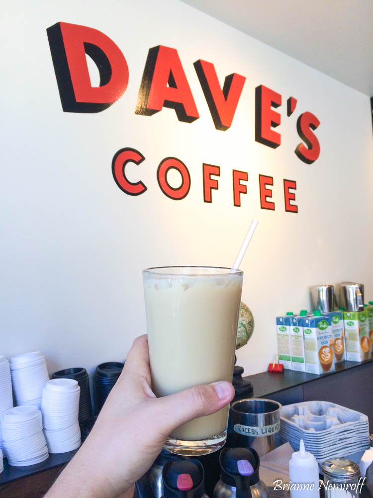 coffee milk at Dave's Coffee in Providence Rhode Island