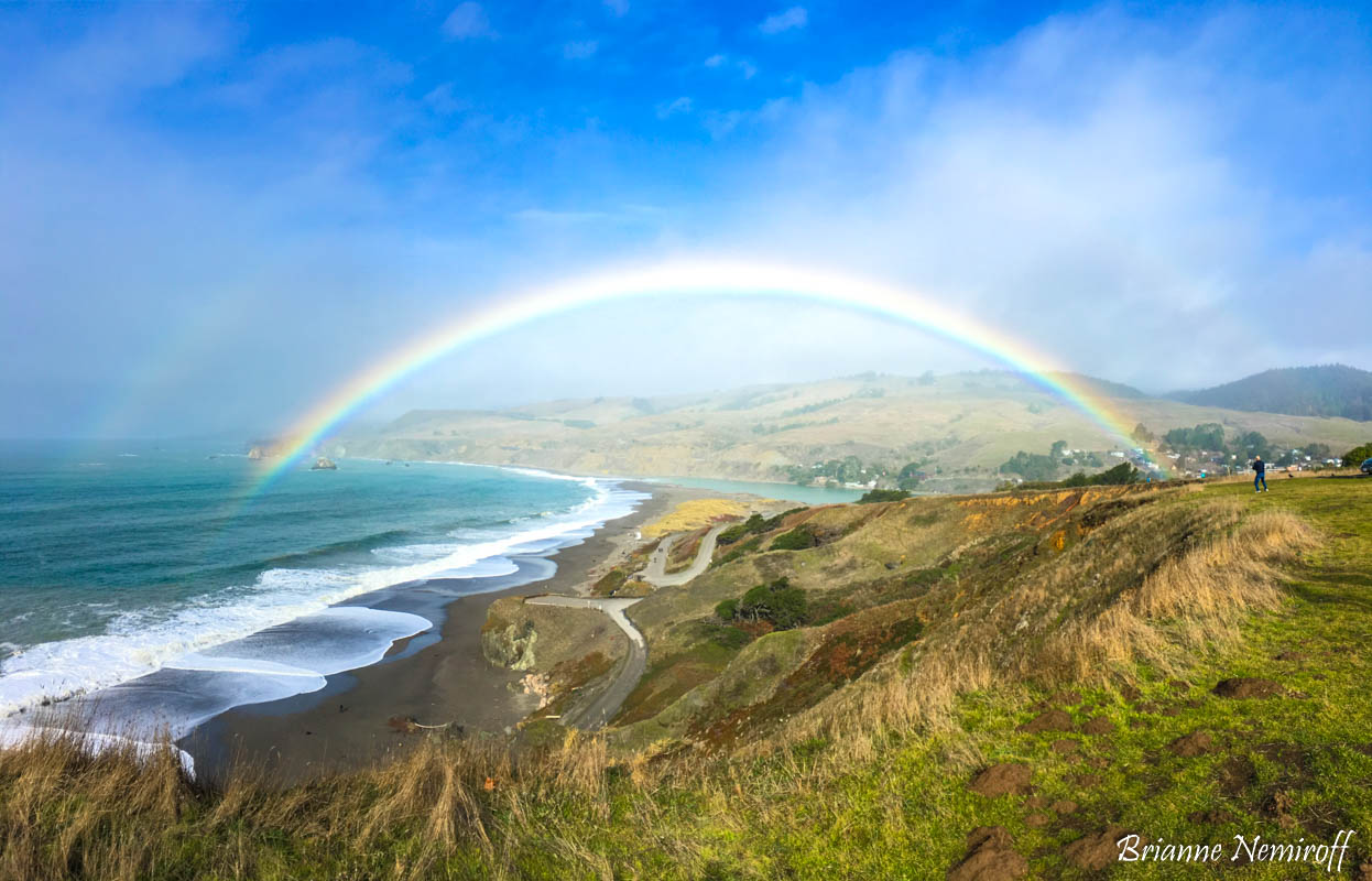 rainbow at Sonoma Coast State Park in Sonoma County, California