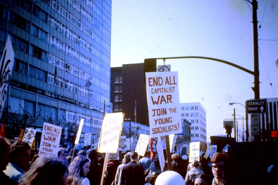 anti-vietnam war demostration in Vancouver in 1968 - Ben's Vegan Vancouver - It's Bree and Ben