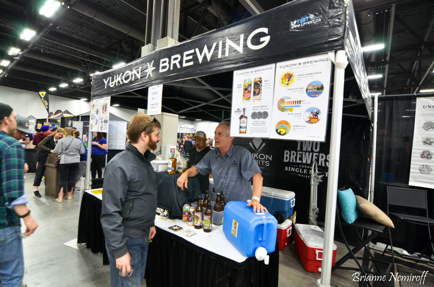 benjamin hagerty of it's bree and ben talking about craft beer at a festival in edmonton, alberta