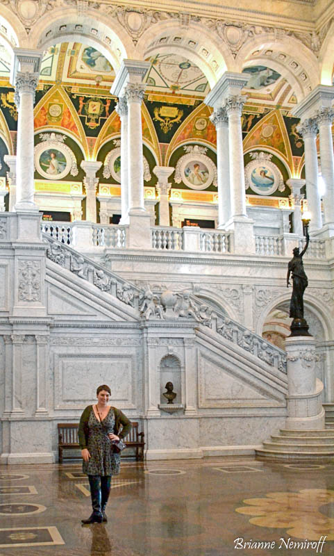 Brianne Nemiroff of It's Bree and Ben in the Library of Congress Jefferson Building